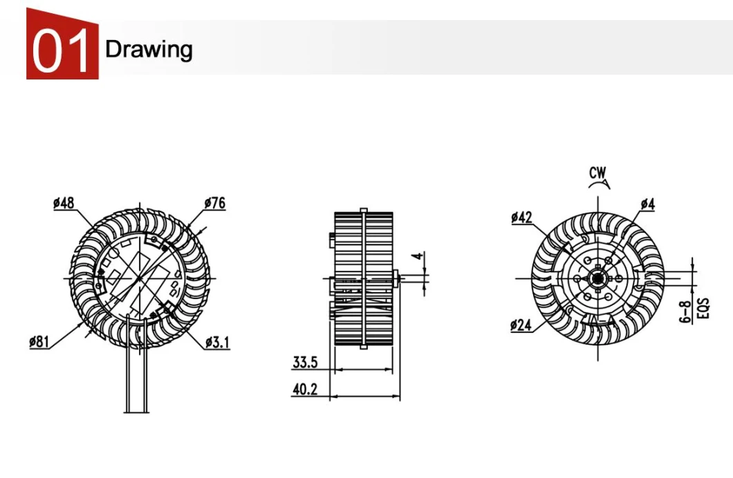 230V High Effiiciency Brushless DC Hair Dryer Motor